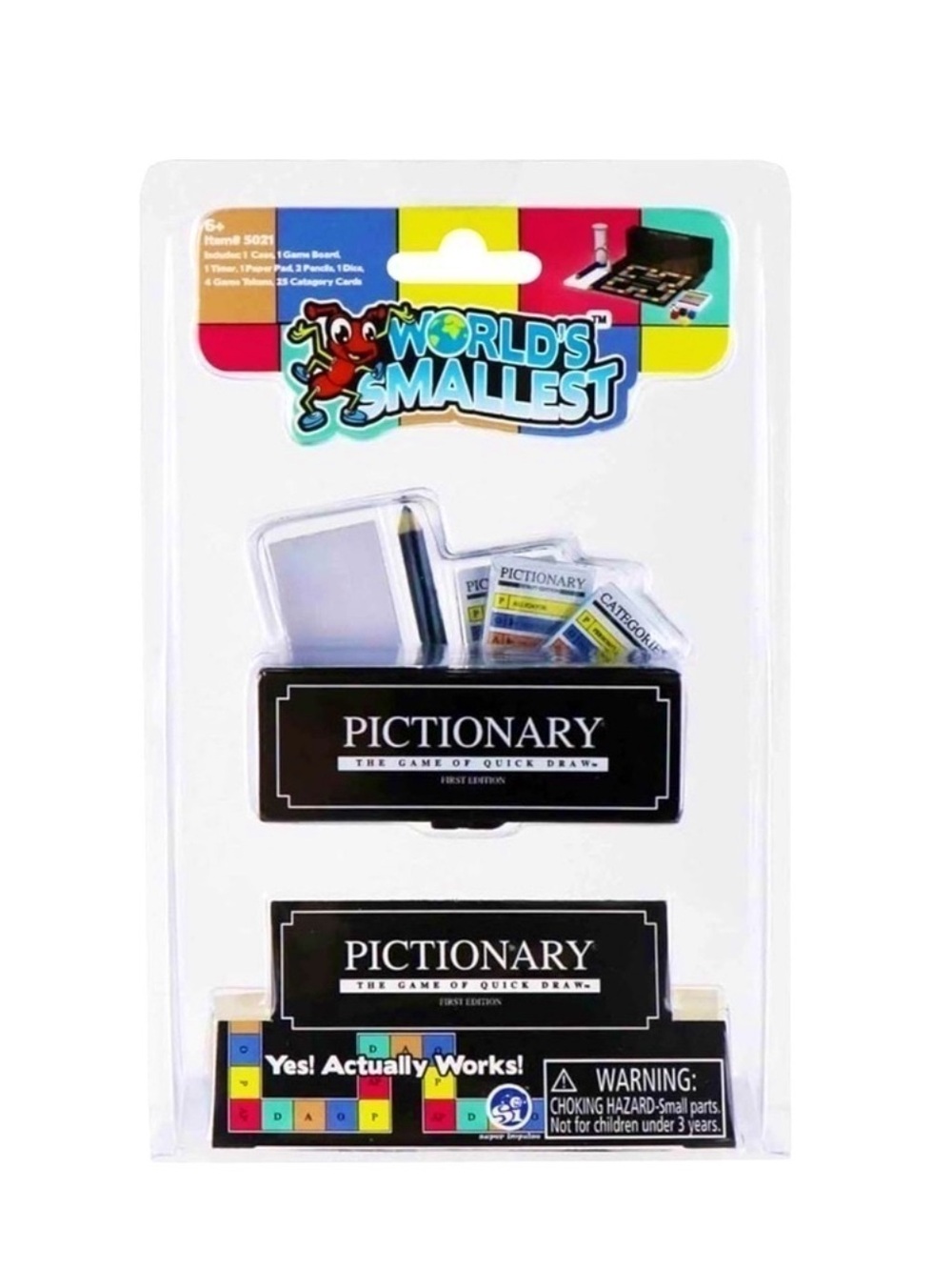 WORLDS SMALLEST PICTIONARY First Edition board game Mini Travel Size